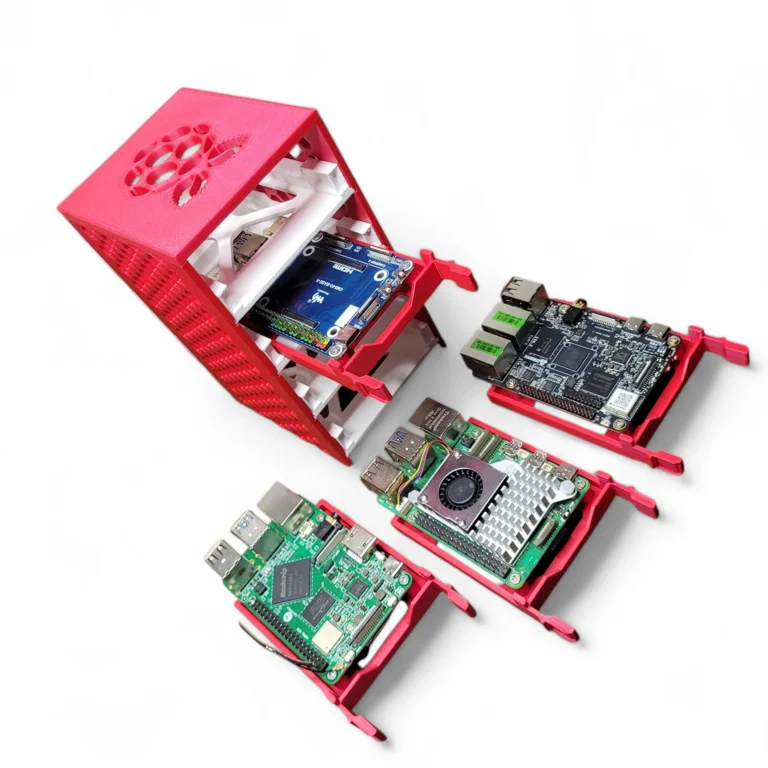 3D Printed Modular Raspberry Pi Cluster Enclosure for your Lab & HomeLab | 4-Slot Case |